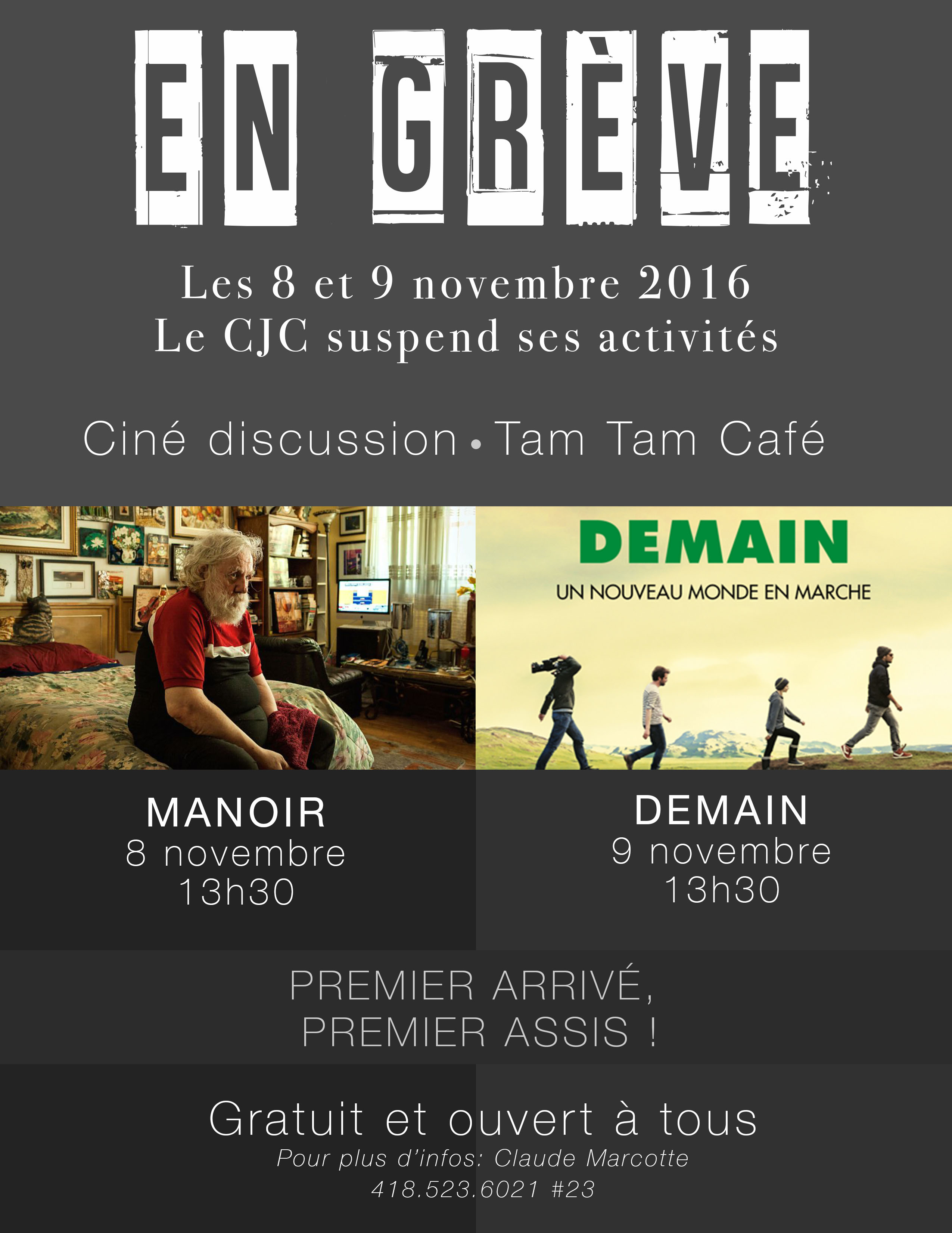 demain, manoir, grève